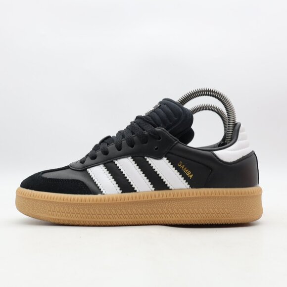 Adidas Samba XLG J Youth 4.5 Women's 5.5 Athletic Sneakers Leather Black White - Picture 4 of 9
